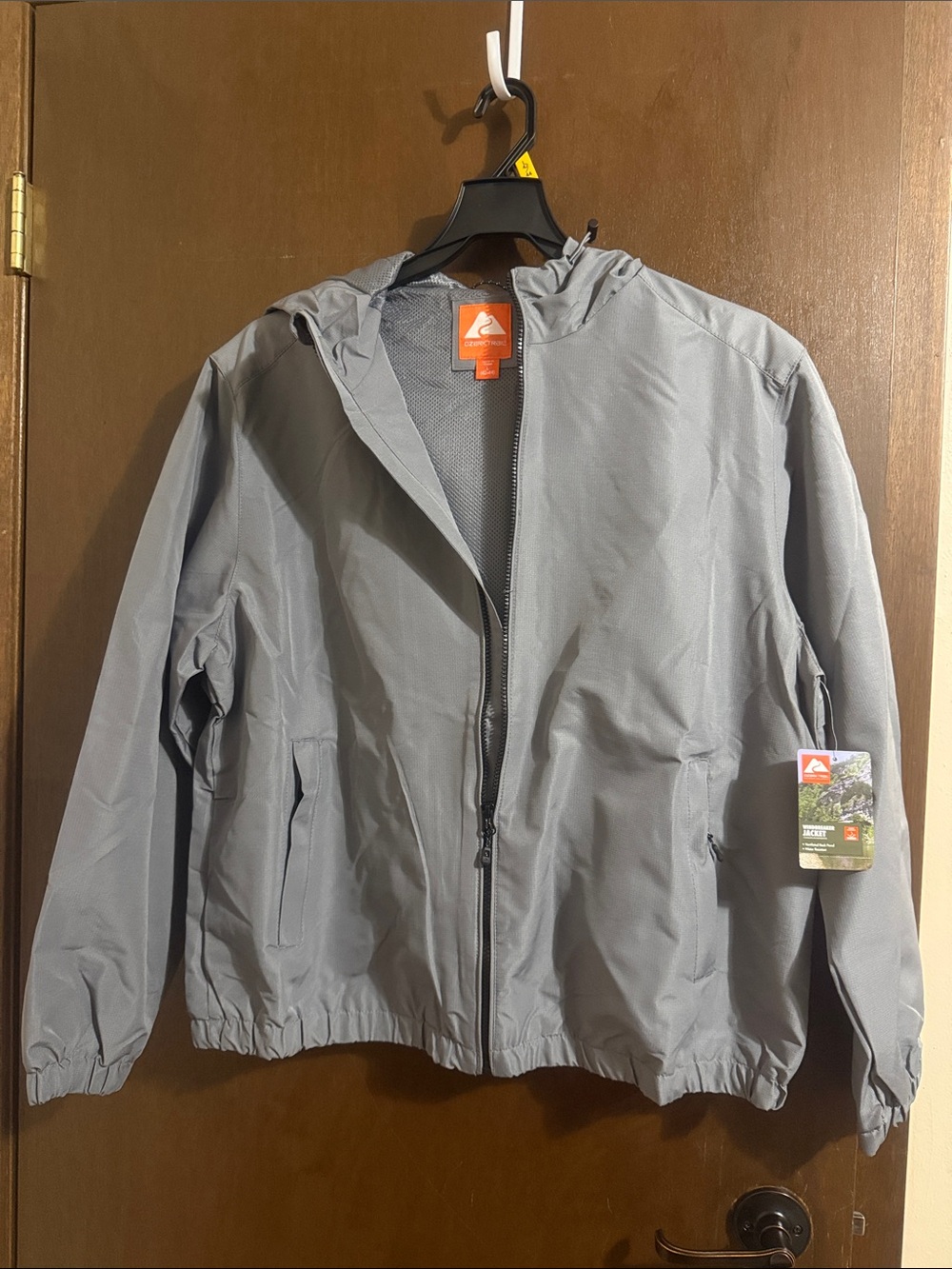 Ozark Trail Gray Hooded Windbreaker